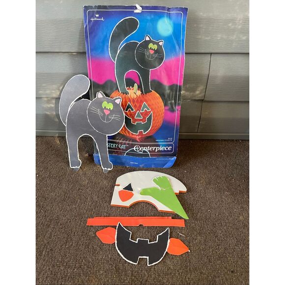 Vintage Hallmark Honeycomb Centerpiece Lot CAT WITCH SCARECROW TURKEY - Picture 8 of 11